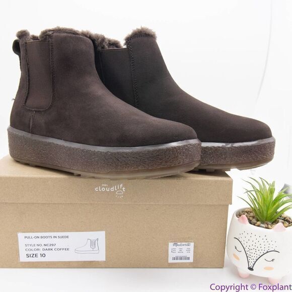 NEW Madewell The Toasty Chelsea Boot,‎ dark coffee, 10 - Picture 1 of 16